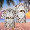 MLB San Francisco Giants Custom Name Tropical Flowers Hawaiian Shirt