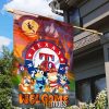 MLB Texas Rangers Bluey Family Halloween House Flag