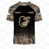 MLB Baltimore Orioles Custom Name Number Hunting Camouflage T-Shirt
