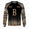 MLB Boston Red Sox Custom Name Number Hunting Camouflage Sweatshirt