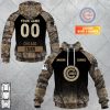 MLB Chicago Cubs Custom Name Number Hunting Camouflage Pullover Hoodie
