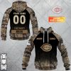 MLB Cincinnati Reds Custom Name Number Hunting Camouflage Pullover Hoodie