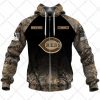 MLB Cincinnati Reds Custom Name Number Hunting Camouflage Zip Up Hoodie