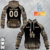 MLB Los Angeles Dodgers Custom Name Number Hunting Camouflage Pullover Hoodie