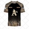 MLB Oakland Athletics Custom Name Number Hunting Camouflage T-Shirt