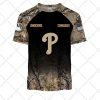 MLB Philadelphia Phillies Custom Name Number Hunting Camouflage T-Shirt