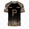 MLB Pittsburgh Pirates Custom Name Number Hunting Camouflage T-Shirt