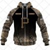 MLB Pittsburgh Pirates Custom Name Number Hunting Camouflage Zip Up Hoodie