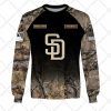 MLB San Diego Padres Custom Name Number Hunting Camouflage Sweatshirt