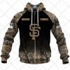 MLB San Francisco Giants Custom Name Number Hunting Camouflage Zip Up Hoodie