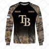 MLB Tampa Bay Rays Custom Name Number Hunting Camouflage Sweatshirt