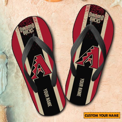 MLB Arizona Diamondbacks Custom Name New Edition Flip Flops