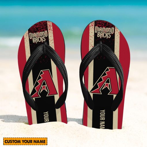 MLB Arizona Diamondbacks Custom Name New Edition Flip Flops