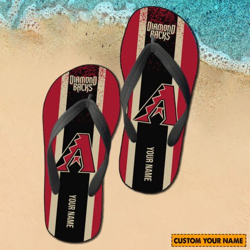 MLB Arizona Diamondbacks Custom Name New Edition Flip Flops