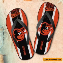 MLB Baltimore Orioles Custom Name New Edition Flip Flops