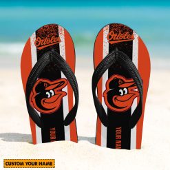 MLB Baltimore Orioles Custom Name New Edition Flip Flops