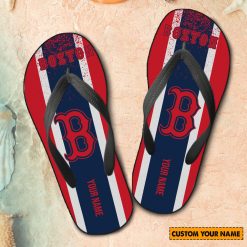 MLB Boston Red Sox Custom Name New Edition Flip Flops
