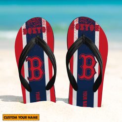 MLB Boston Red Sox Custom Name New Edition Flip Flops