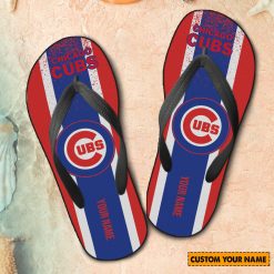 MLB Chicago Cubs Custom Name New Edition Flip Flops