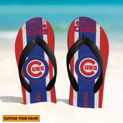 MLB Chicago Cubs Custom Name New Edition Flip Flops
