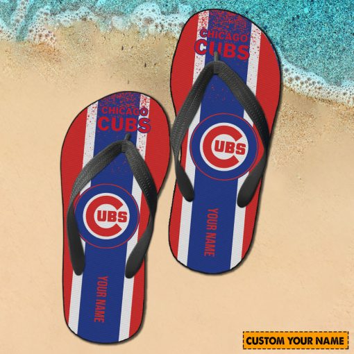 MLB Chicago Cubs Custom Name New Edition Flip Flops
