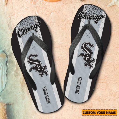 MLB Chicago White Sox Custom Name New Edition Flip Flops