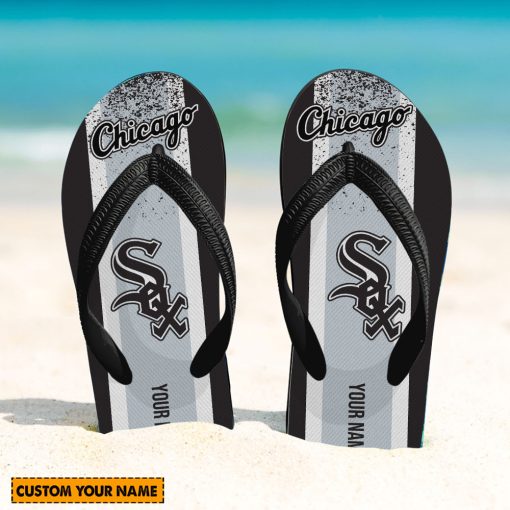 MLB Chicago White Sox Custom Name New Edition Flip Flops