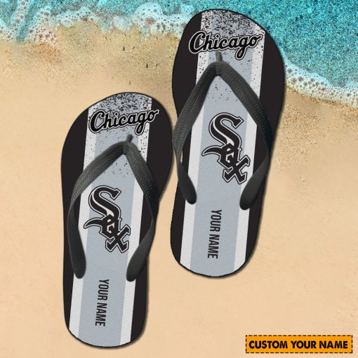 MLB Chicago White Sox Custom Name New Edition Flip Flops