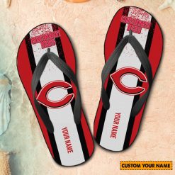 MLB Cincinnati Reds Custom Name New Edition Flip Flops