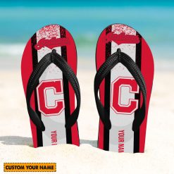 MLB Cleveland Indians Custom Name New Edition Flip Flops