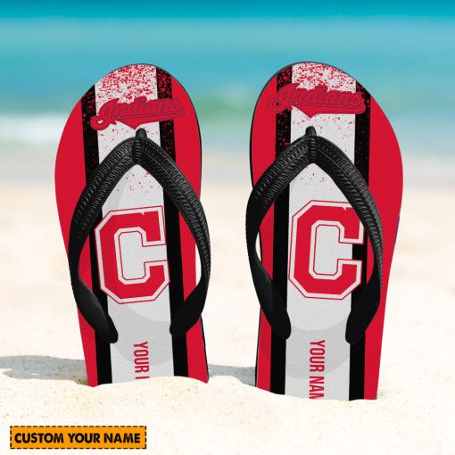 MLB Cleveland Indians Custom Name New Edition Flip Flops