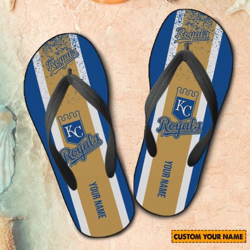 MLB Kansas City Royals Custom Name New Edition Flip Flops