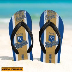 MLB Kansas City Royals Custom Name New Edition Flip Flops