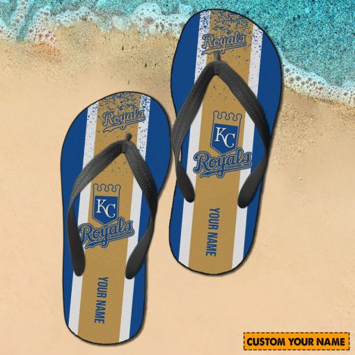MLB Kansas City Royals Custom Name New Edition Flip Flops