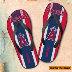 MLB Los Angeles Angels Custom Name New Edition Flip Flops