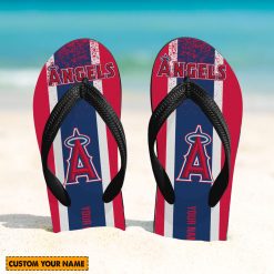 MLB Los Angeles Angels Custom Name New Edition Flip Flops
