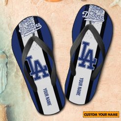MLB Los Angeles Dodgers Custom Name New Edition Flip Flops