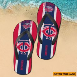 MLB Minnesota Twins Custom Name New Edition Flip Flops