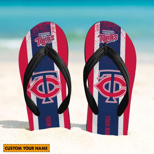 MLB Minnesota Twins Custom Name New Edition Flip Flops