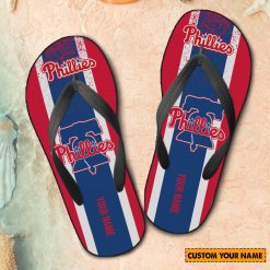 MLB Philadelphia Phillies Custom Name New Edition Flip Flops
