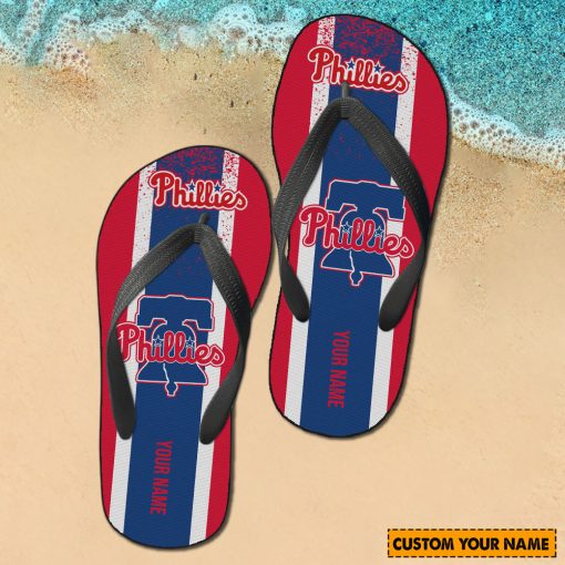 MLB Philadelphia Phillies Custom Name New Edition Flip Flops