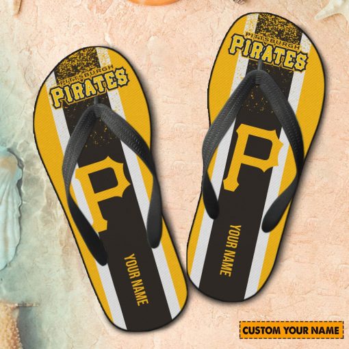MLB Pittsburgh Pirates Custom Name New Edition Flip Flops