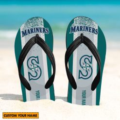 MLB Seattle Mariners Custom Name New Edition Flip Flops