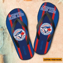 MLB Toronto Blue Jays Custom Name New Edition Flip Flops