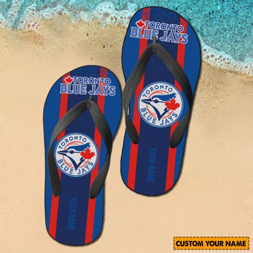 MLB Toronto Blue Jays Custom Name New Edition Flip Flops